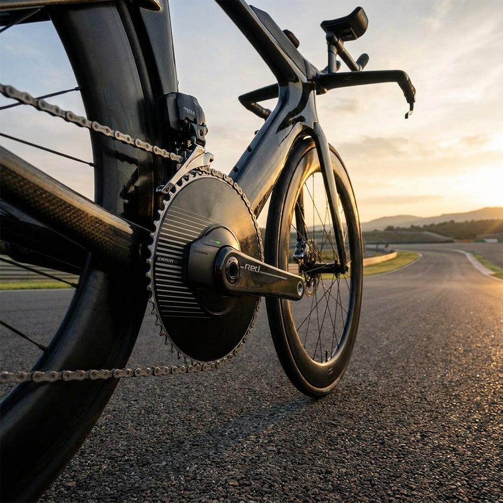 SRAM Quarq RED 1 E1 Aero Kurbelgarnitur 165mm. Hochpräziser Carbon Powermeter für Rennrad, Zeitfahren und maximale Performance.