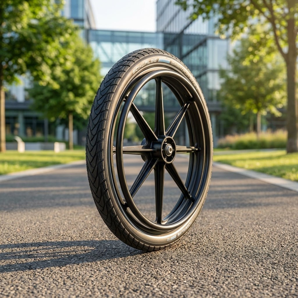 Schwalbe Marathon Plus Fahrradreifen 24 Zoll schwarz Reflex Draht auf Asphaltweg