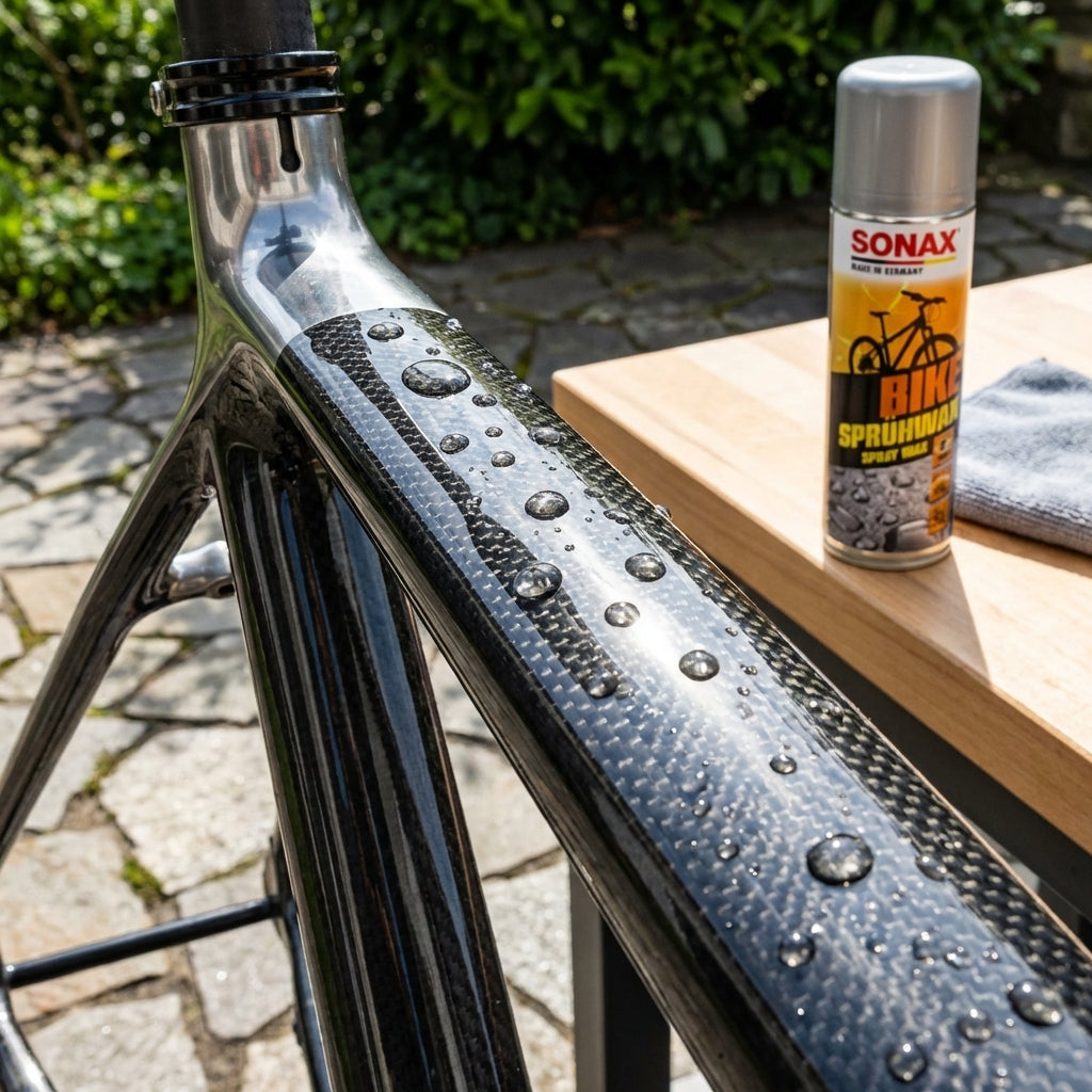SONAX BIKE Sprühwachs 300ml: Dauerhafter Schutz und Glanz für Fahrrad, E-Bike, Lack, Metall, Carbon. Reduziert Schmutz.