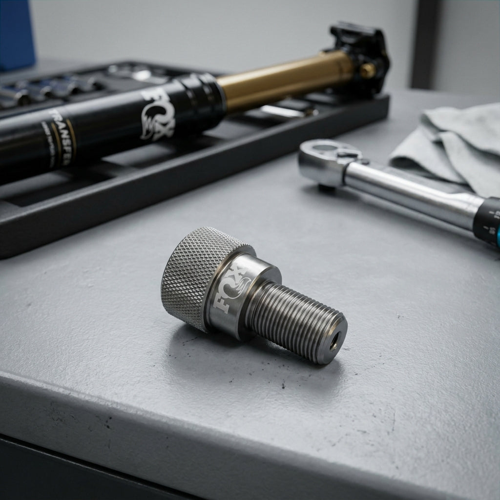 FOX Tooling Transfer Open Valve Thumb Screw. Präzises Spezialwerkzeug zur Wartung und Einstellung von FOX Transfer Sattelstützen.
