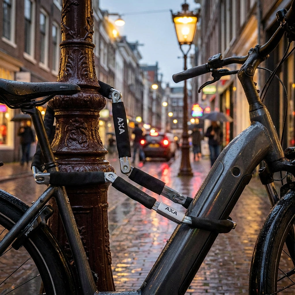 AXA Faltschloss Foldable 8 - 130: Hochsicheres Fahrradschloss für E-Bikes. 130cm Länge, gehärteter Stahl, Diebstahlschutz.