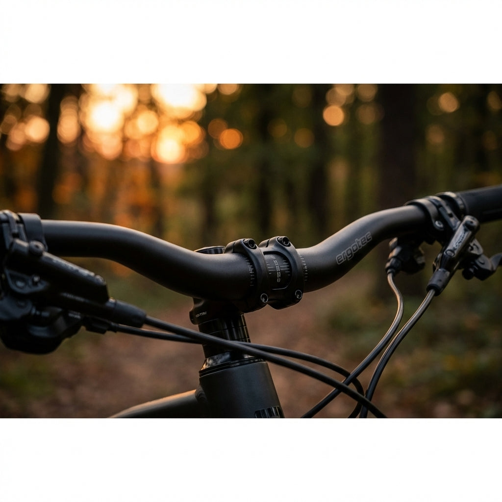 Ergotec Riser Bar 50 Lenker in Schwarz Level 6 für Mountainbikes und E-Bikes mit 31,8 mm Klemmung.