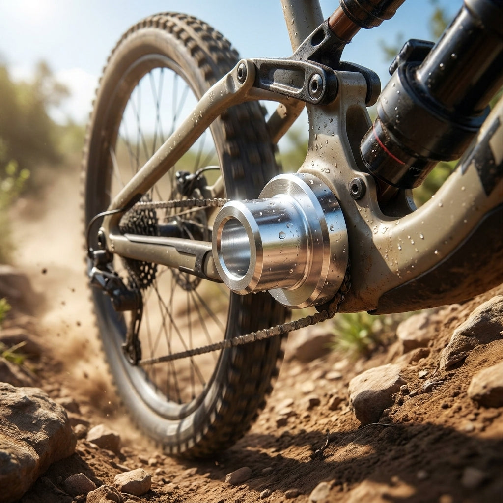 XLC Federdämpferbuchsen aus Aluminium (Ø8mm/12mm) für Mountainbike und E-Bike. Präzise Ersatzteile für optimales Fahrwerk.
