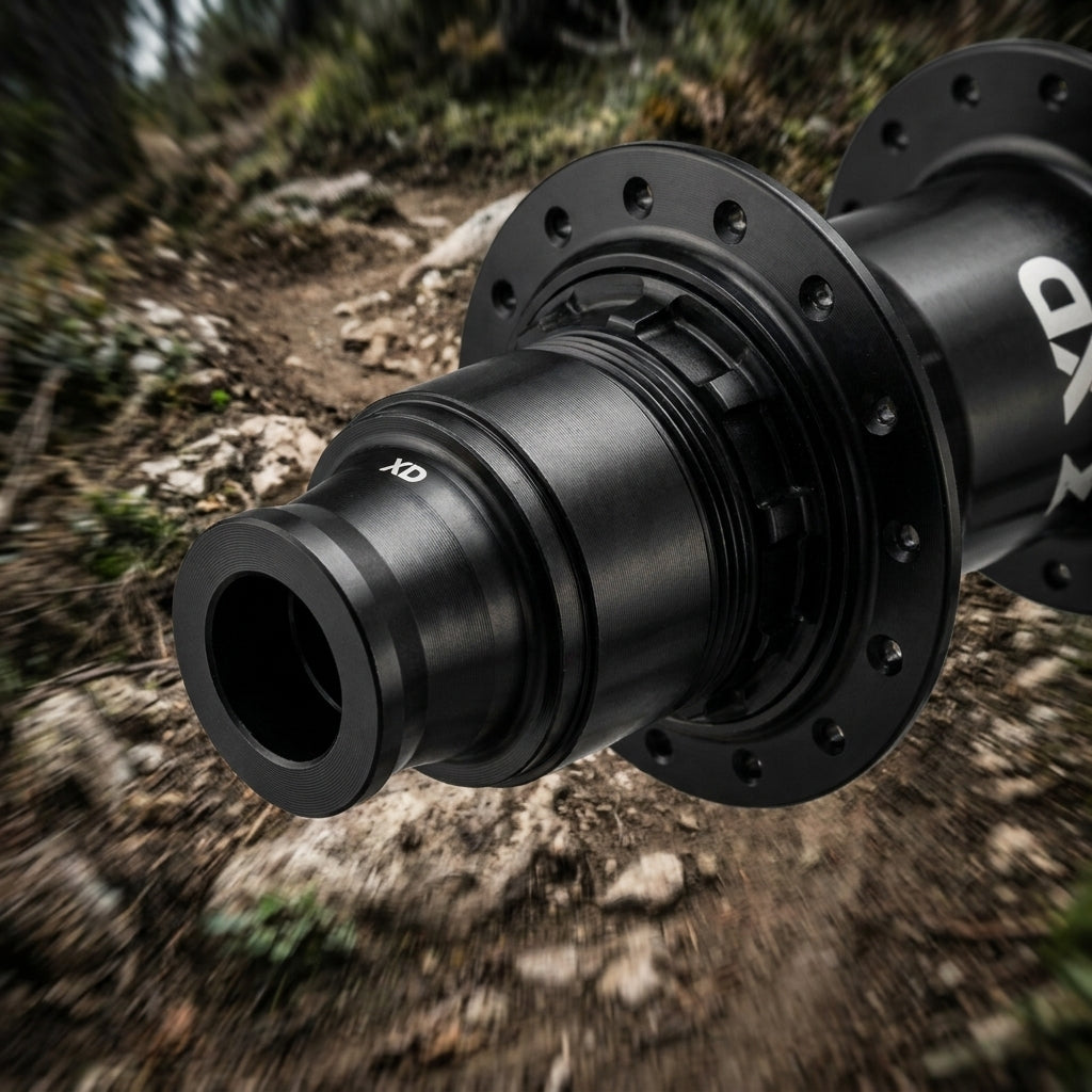 DT Swiss Umrüstkit Achse HR 12mm schwarz, XD Freilauf, für einfache Steckachsen-Umrüstung am Mountainbike.