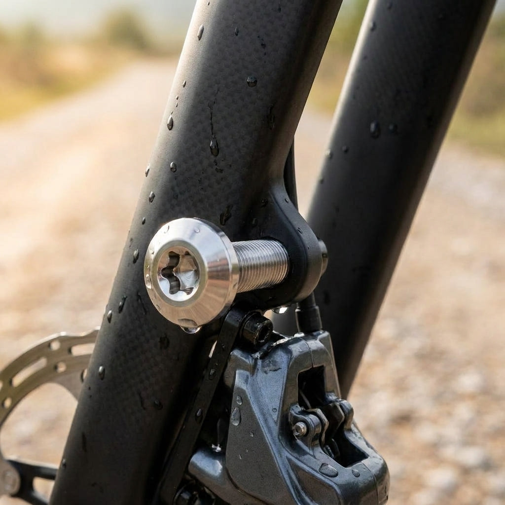 SRAM Flat Mount Schrauben 17mm Edelstahl. Sichere, korrosionsbeständige Bremssattelbefestigung für Rennrad, Gravelbike, Cyclocross.