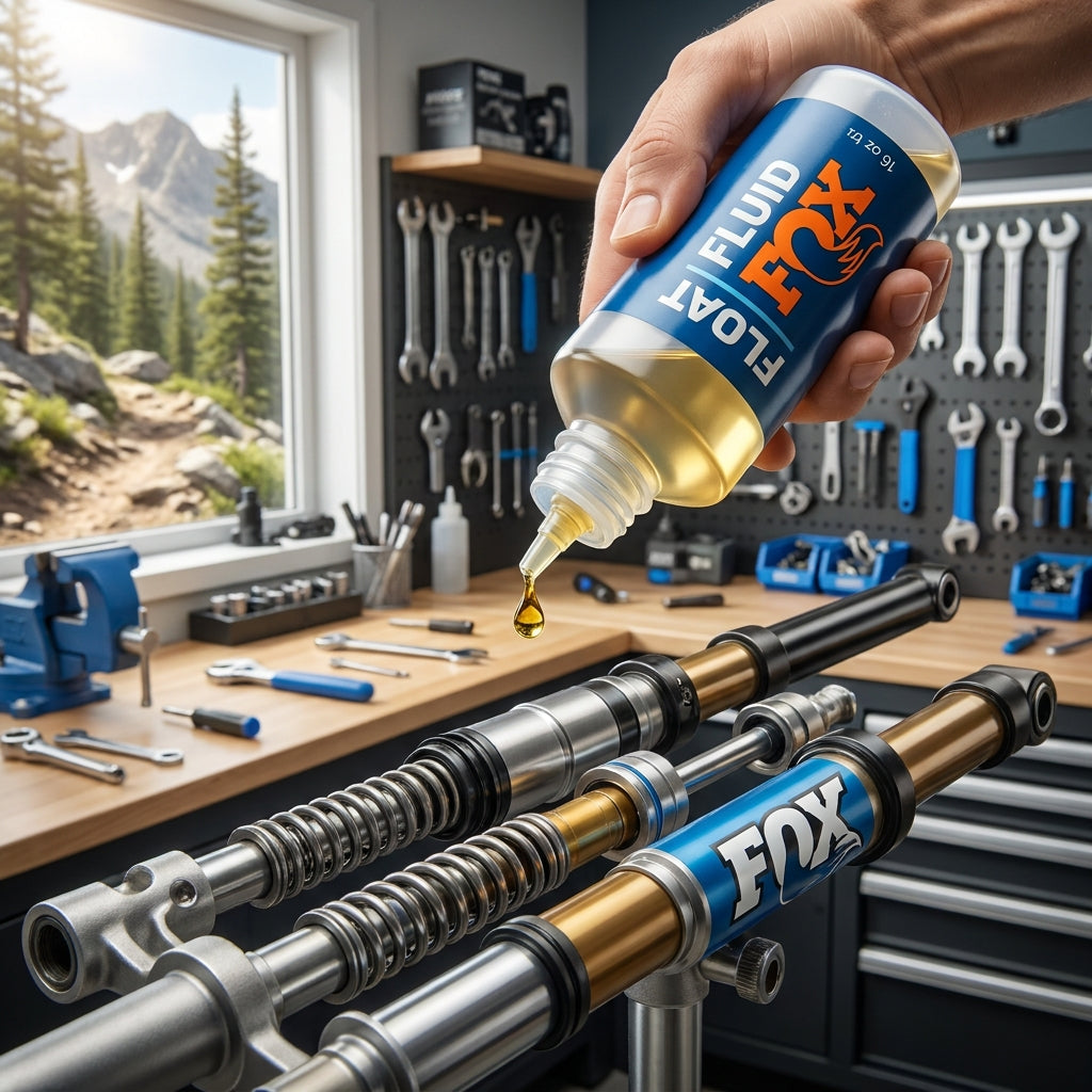 FOX FLOAT Fluid 16 oz Hochleistungs Dämpferöl für FOX Federung. Fahrrad Gabel Dämpfer Wartung. Optimale Performance.