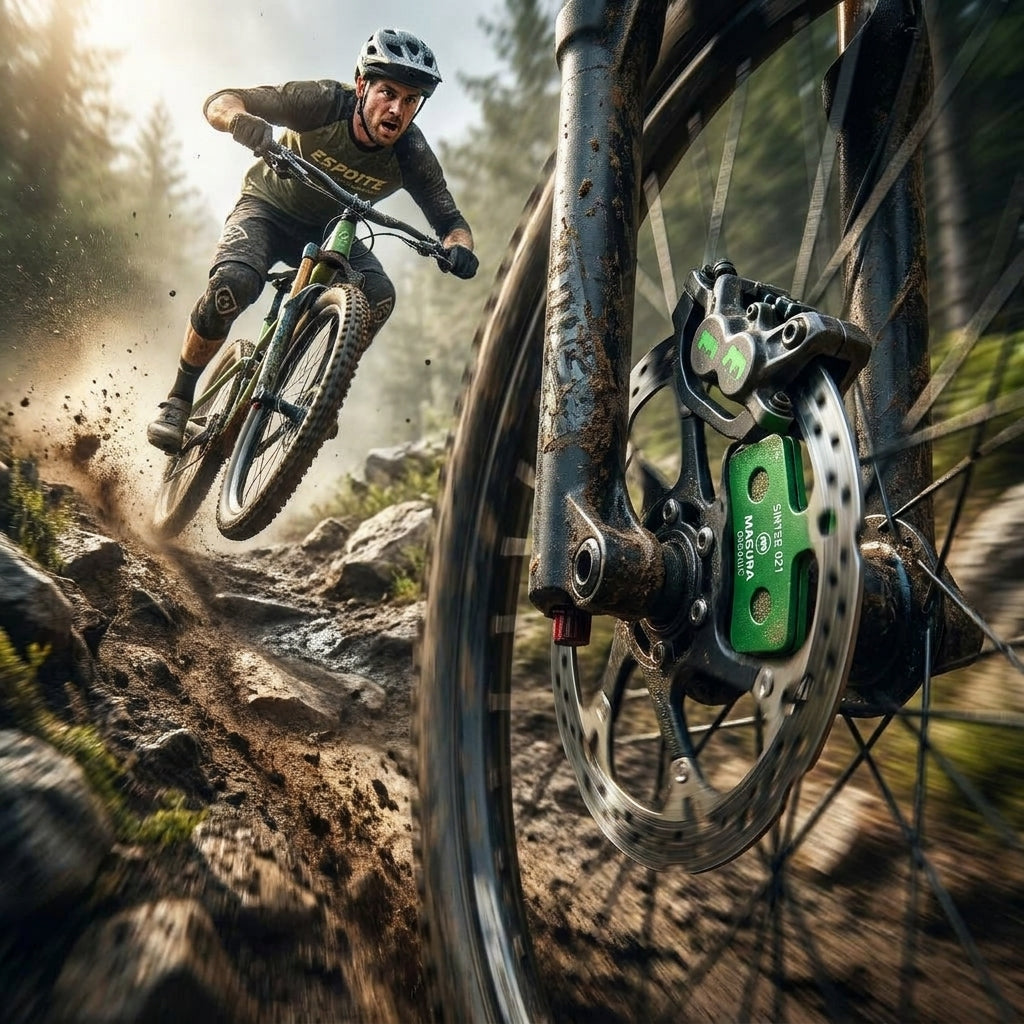 Scheibenbremsbelag Sinter 021 Magura organisch, MTB Race, grün. Hochleistung für präzise Bremskraft auf anspruchsvollen Trails.