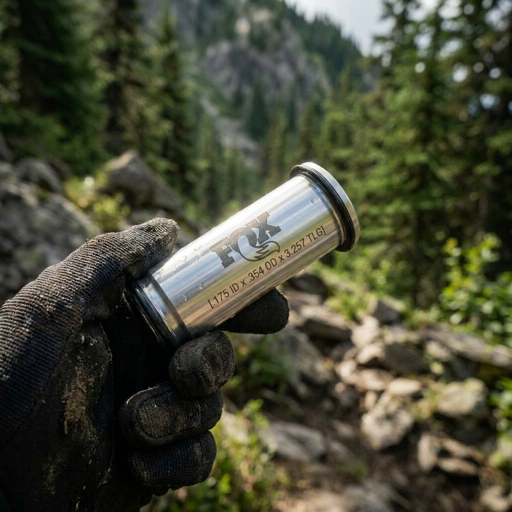 FOX Shaft Dämpfer aus AL 7075-T6 für Mountainbike-Federung. Präzises, hochfestes Bauteil für optimale Performance.