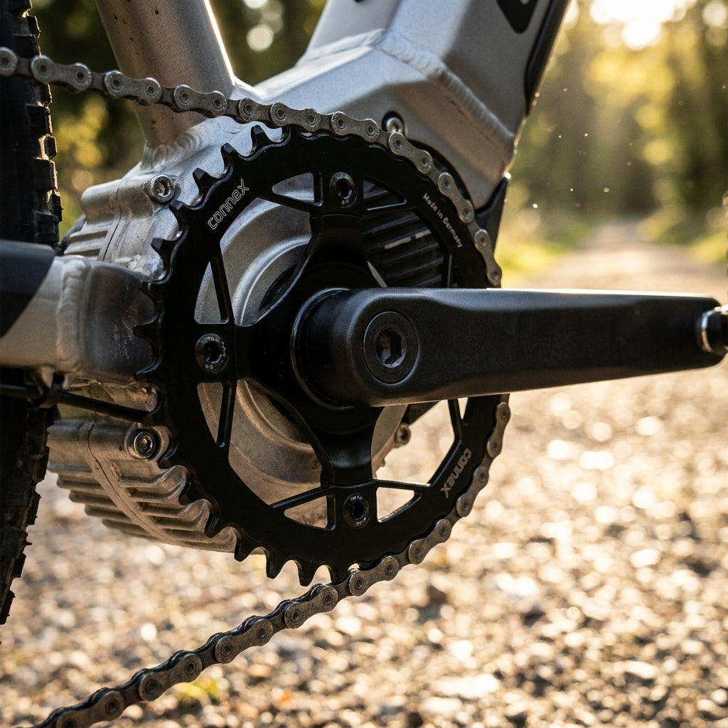 ConneX E-Bike Kettenblatt Schwarz 36 Zähne Narrow-Wide für Bosch, Yamaha, Brose, Bafang. Optimaler Kettenhalt.