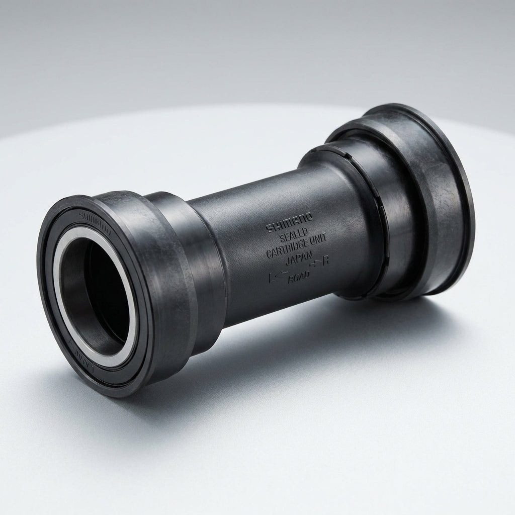 SHIMANO BB92 Press-Fit Innenlager für leichtgängige Performance in Pressfit-Rahmen, abgebildet auf hellem Hintergrund.