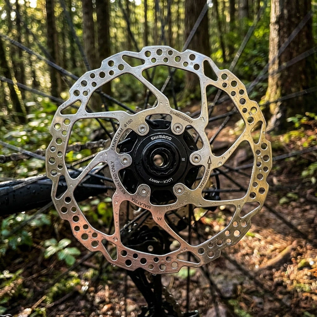 Shimano SM-RT54-I 180mm Center Lock Bremsscheibe für MTB & Trekking. Zuverlässige Bremsleistung im Wald.