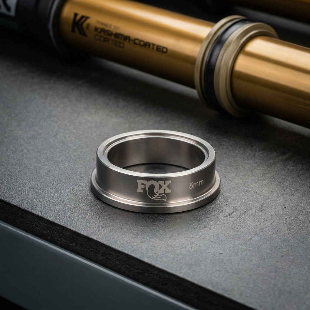FOX Tooling Fork Bushing Install Spacer 5mm. Präzisionswerkzeug für Gabelbuchsen-Montage an FOX Federgabeln. Schützt und sichert.