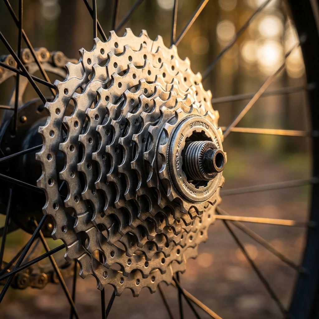 Shimano Alivio CS-HG400 9-fach Kassette 12-36 Zähne für Trekking und Mountainbike Fahrräder in Silber.