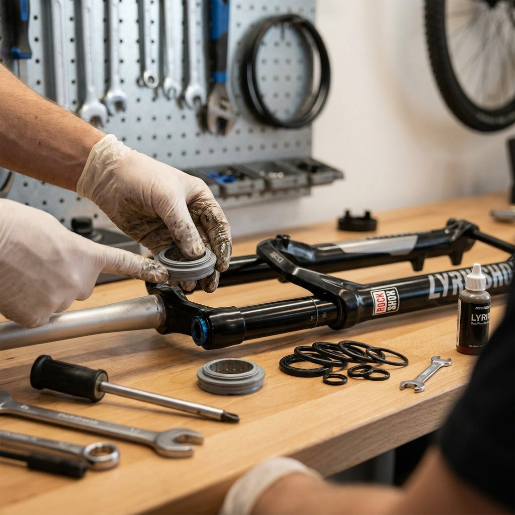 Rockshox Service-Kit Basic für Lyrik DualPositionAir Federgabel (2012-2015). Wartungspaket für Mountainbike-Gabeln.