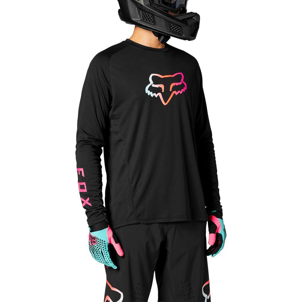 FOX DEFEND LS Jersey black Größe XL