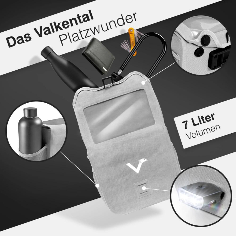 Valkental Lenkertasche Robuste Front Pack hellgrau
