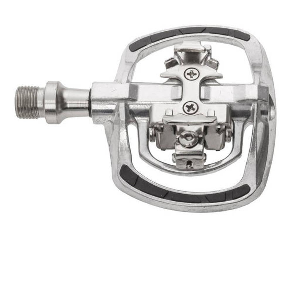 M-Wave Pedal Drag-T1 Klick silber, Shimano SPD