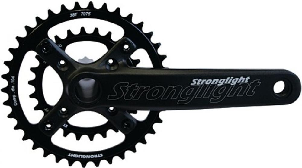 Kurbelgarnitur LEXAR DOUBLE ALUMIN. 38/24 Z. 175 mm schwarz