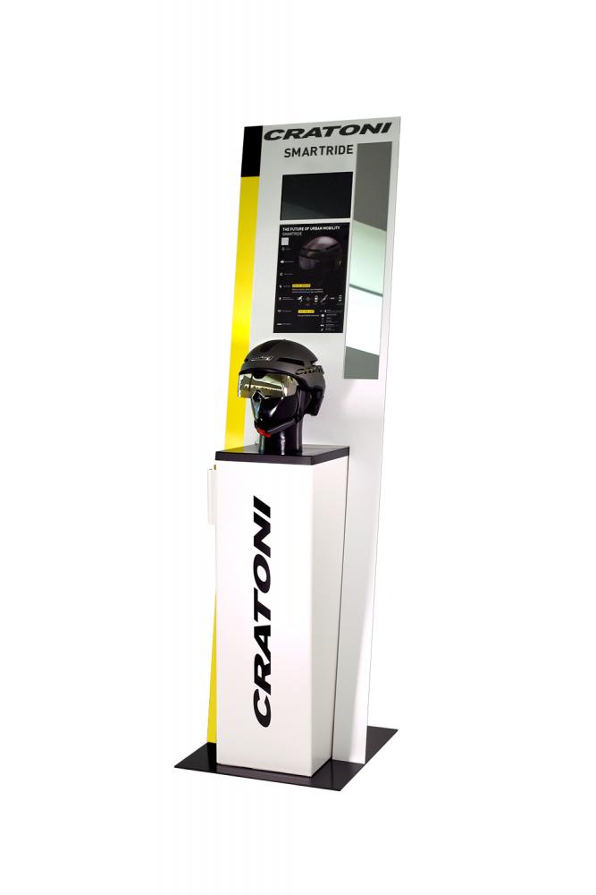 Cratoni Smartride Display | weiß-gelb | 2022 DE