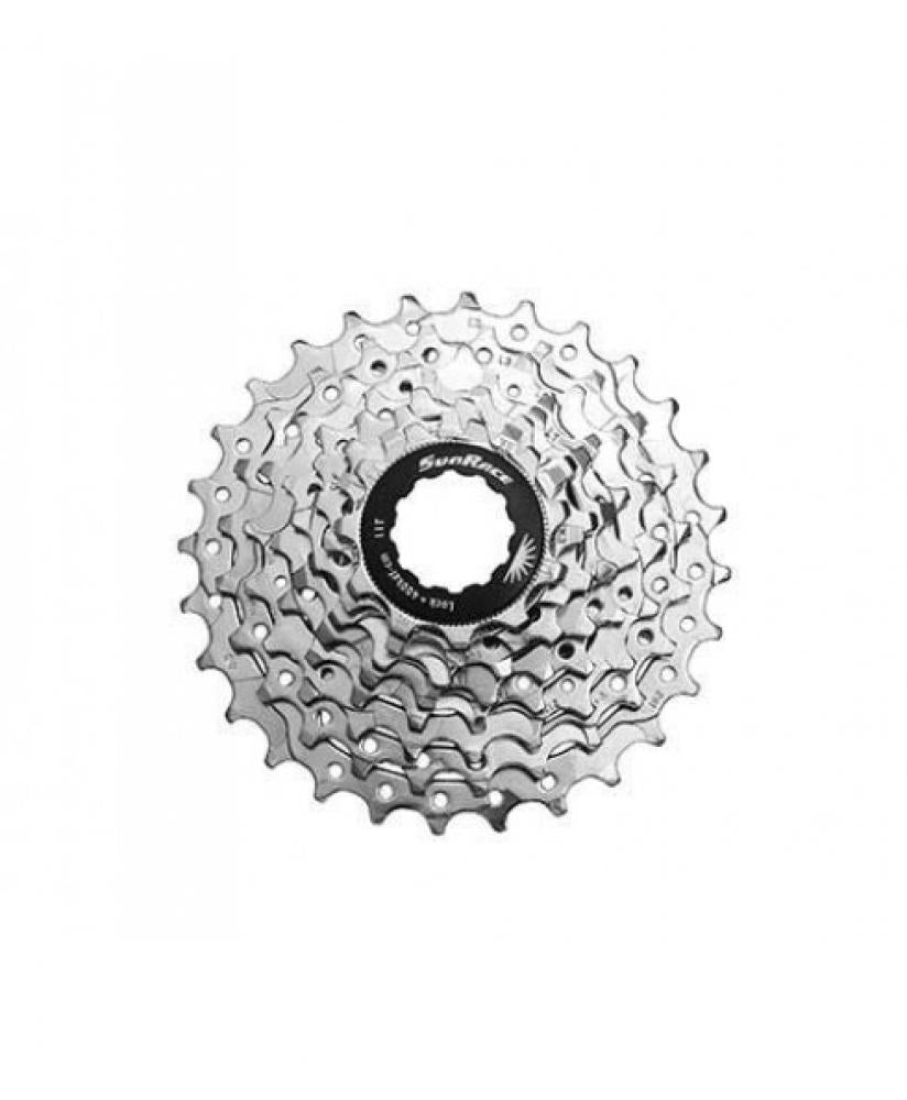 Silberne SUNRACE 8-fach Fahrradkassette 11-28 Zähne