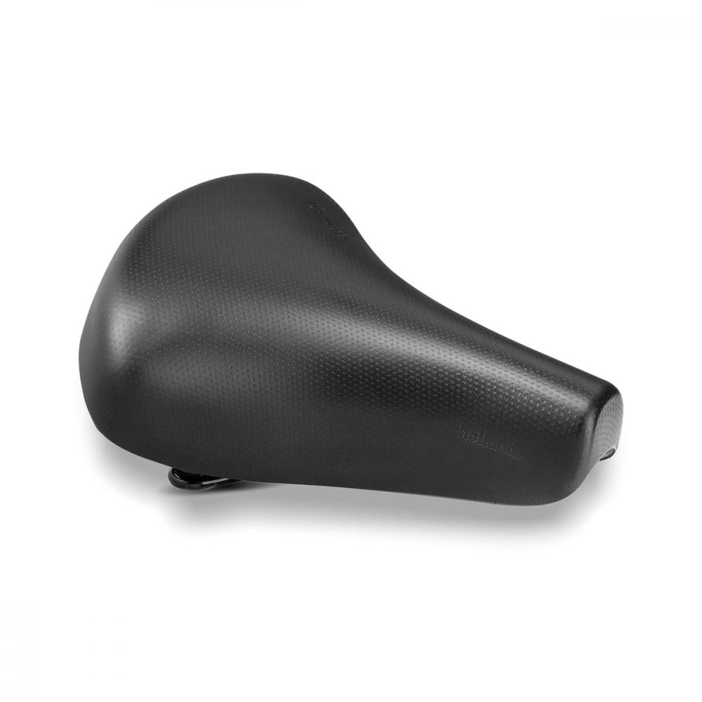 Schwarzer Selle Royal Holland Unitech Class Fahrradsattel Unisex für entspannte Fahrposition.