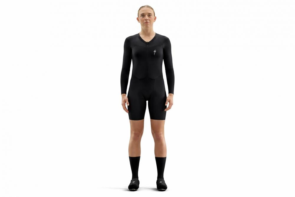 S-Works Aero Skinsuit Langarm Damen Schwarz XS - Aerodynamischer Zeitfahr-Anzug