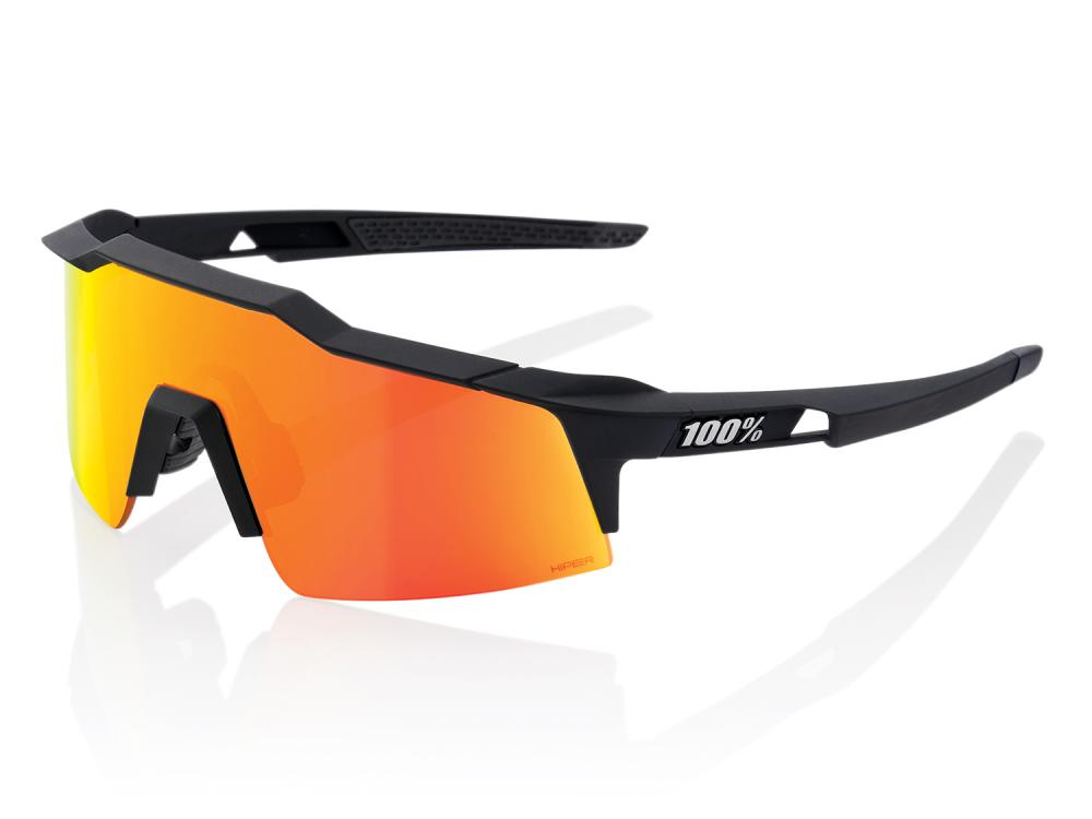 100% Speedcraft XS - HiPER Mirror unis Soft Tact Black - Performance-Sportbrille für schmale Gesichter