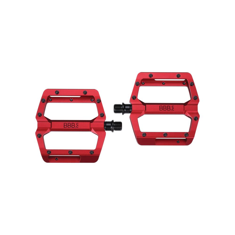 BBB Cycling BBB pedale Enigma 100 x 100mm rot - leichtes Aluminium-Plattformpedal