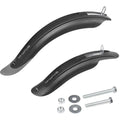 M-Wave Steckblech-Set MUD MAX für 12"-18" Kinder-/Falträder, flexibler Kunststoff, langer Spritzschutz, einfache Montage, schwarz