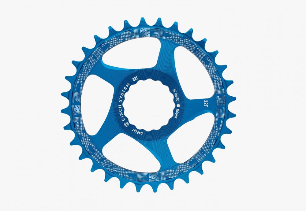 Race Face Cinch Direct Mount Kettenblatt, 52mm, 34 Z., blau - präziser Antrieb für moderne MTB-Setups