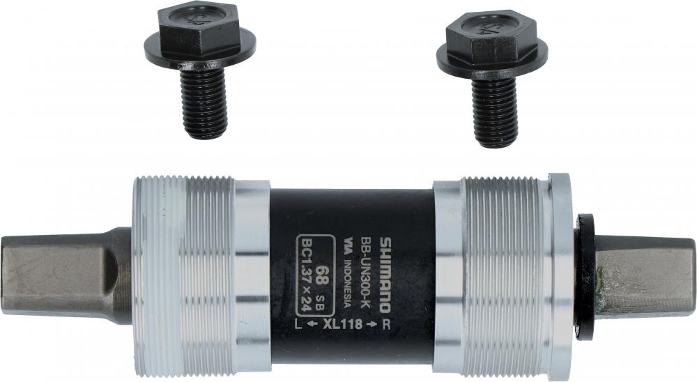 Shimano Innenlager UN300 68x118mm BSA Vierkant mit Kurbelschrauben für zuverlässige Tretlager-Performance.