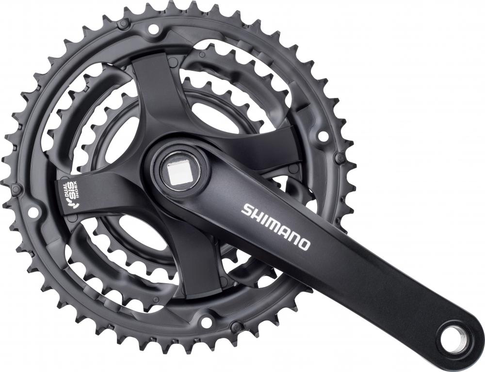 SHIMANO Kurbelgarnitur TOURNEY FC-TY501 - 6-fach, 7-fach, 8-fach, 170 mm, 48-38, 28 Zähne