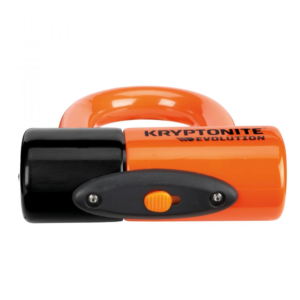 Kryptonite Evolution Disc Lock Bremsscheibenschloss orange mit 3 Schlüsseln für Motorradsicherheit