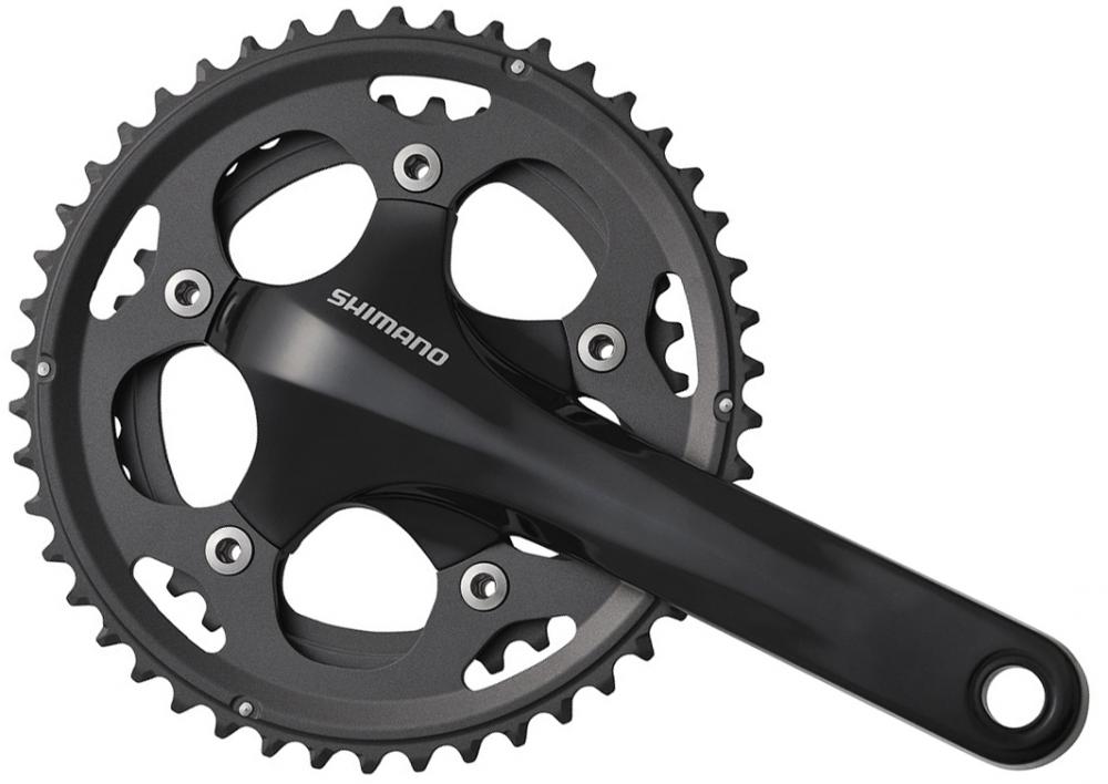 SHIMANO Kurbelgarnitur FC-CX50 10-fach Kurbelgarnitur - 10-fach, 170 mm, 46-36 Zähne, 36 Zähne, Schwarz