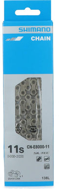 Shimano E8000 11-fach E-Bike Kette 138 Glieder Silber - leiser, langlebiger Antrieb