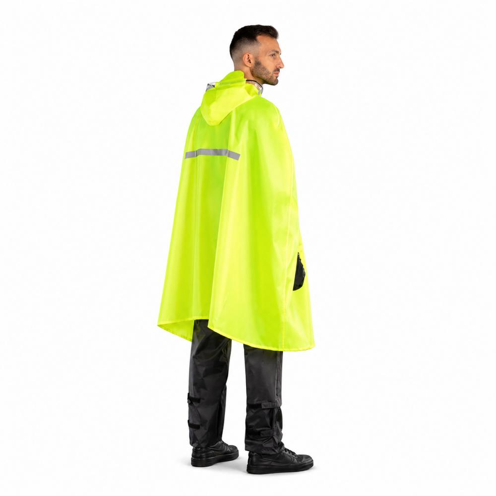 CHIBA Regenponcho - neongelb, XL/XXL, wasserdicht & winddicht