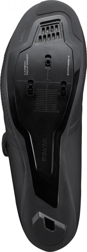 SHIMANO Fahrradschuhe RC503 Herren/Damen Road SPD-SL Fahrradschuhe Größe 45 breit Schwarz