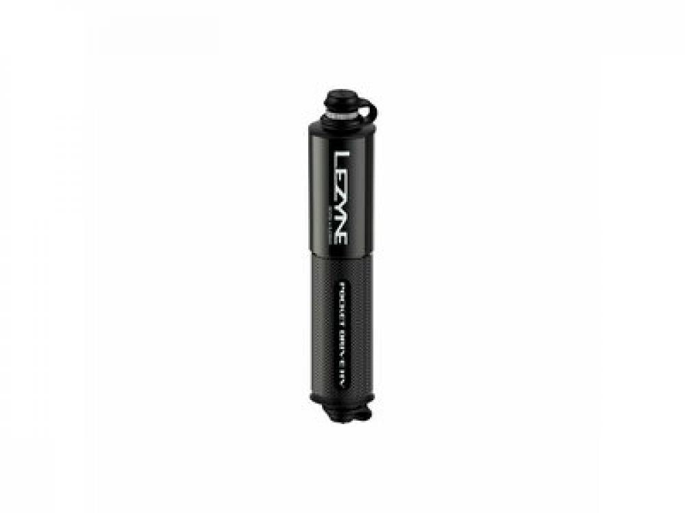 LEZYNE Minipumpe Pocket Drive HV CNC schwarz glänzend