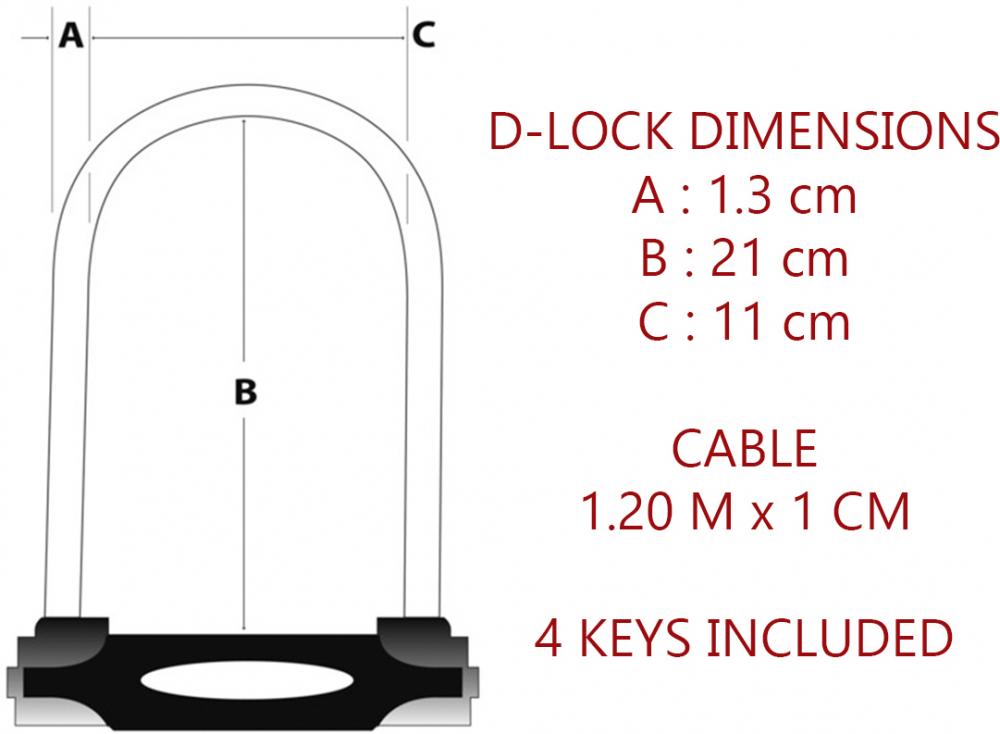 Master Lock Bügelschloss 8274 Schwarz 13 mm - VdS A+ Fahrradschloss mit Zusatzkabel