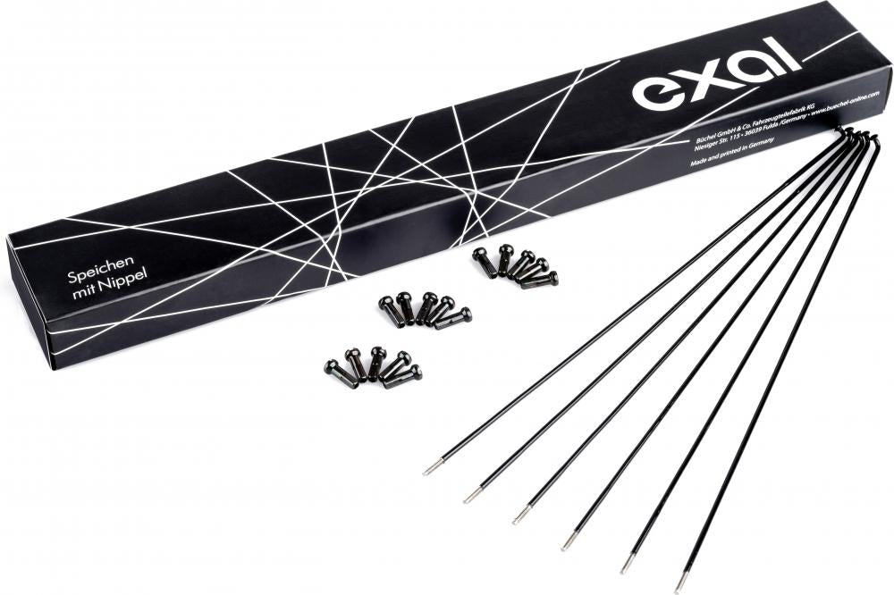 Exal SPEICHE ED 2/1,8 SCHW, 286 mm, 100 Stk - robuste Laufrad-Speichen für zuverlässige Performance
