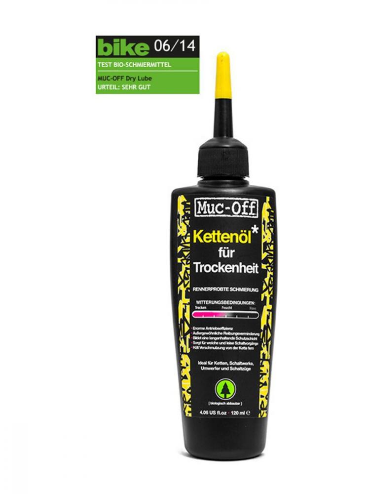Muc-Off Dry Lube 120ml - Wachsbasiertes Kettenschmiermittel für trockene Bedingungen