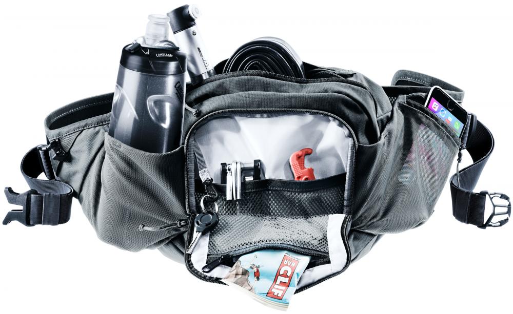 Deuter Pulse Pro 5 Hüfttasche 5 Liter Graphite - Leichtgewicht Bauchtasche mit optimaler Belüftung