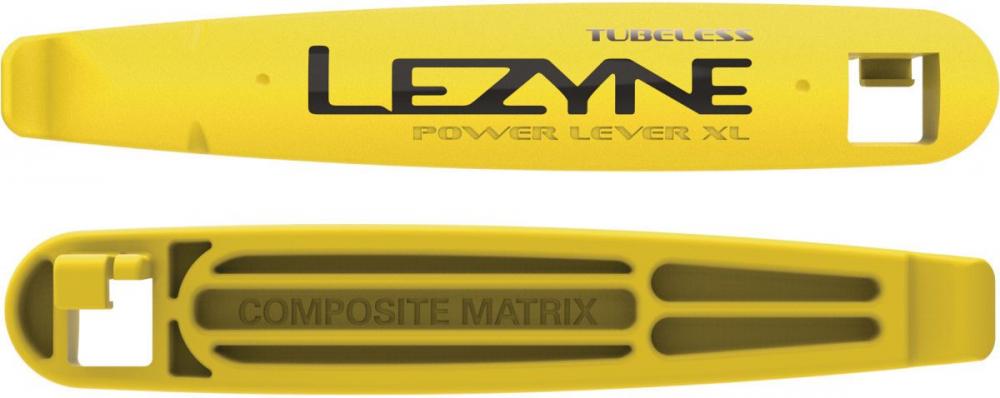 LEZYNE, Werkzeug, Reifenheber, POWER LEVER XL Tubeless, mit Speichenhaken, Composite Matrix Material, VE 2-Stück, gelb