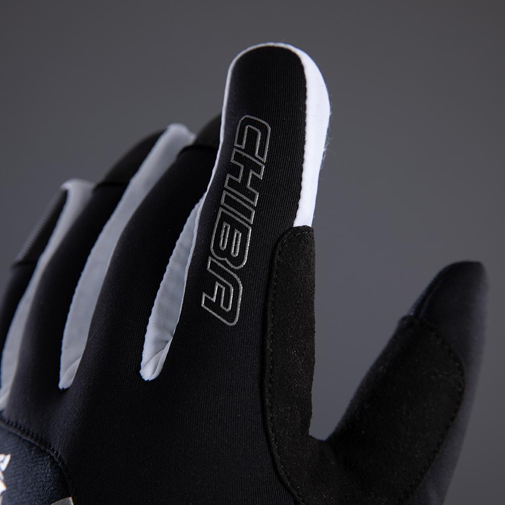 CHIBA Thermo X-Cross - wasserdichte Winter-Radhandschuhe, Größe 7, sz/weiß