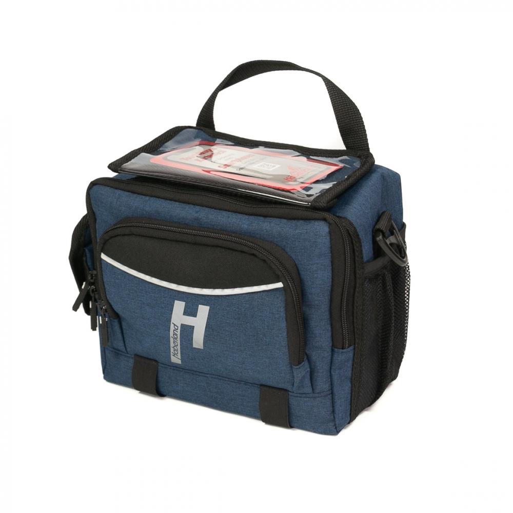 Haberland Lenkertasche 6l Bottle blau - praktische E-Bike-Lenkertasche mit KLICKfix