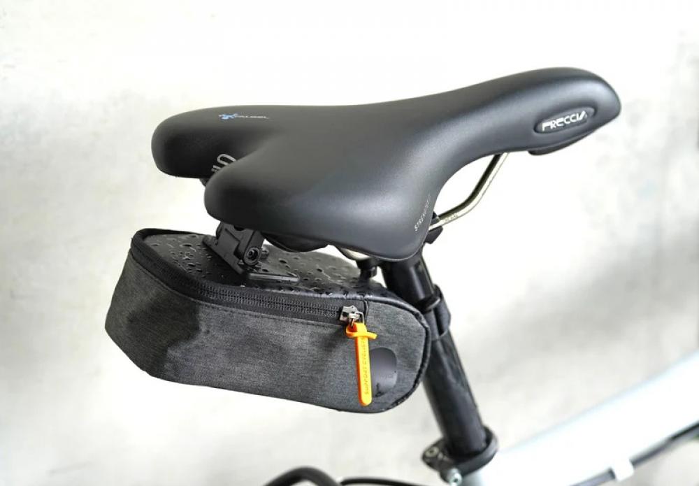 Selle Royal Satteltasche (0,6L) mit ICS-Clipsystem, Klettbefestigung an der Sattelstütze und breiter Reißverschlussöffnung, s