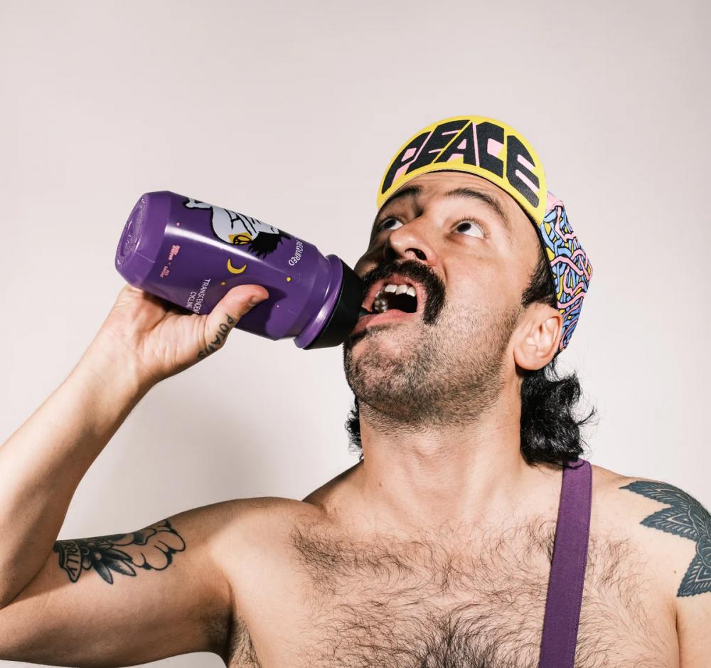 Ass Savers Trinkflasche 500ml "Bits N' Peaces" Special Edition von Jody Barton BPA-frei, ergonomisches Design, auslaufsicher, ideal für Radfahrer und Outdoor-Aktivitäten