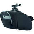Merida Satteltasche V-Mount STRIPE M Schwarz/Grau - Robuste Fahrrad-Tasche mit LED-Halterung