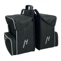 Haberland Doppeltasche Black Line 3.0 33l schwarz - flexible Gepäckträgertasche mit Klappvolumen