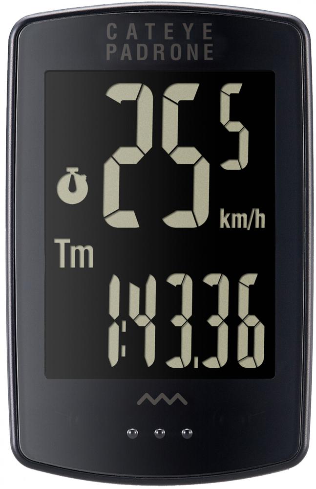 CATEYE Fahrradcomputer Padrone Schwarz/Schwarz - großes Display & einfache Bedienung